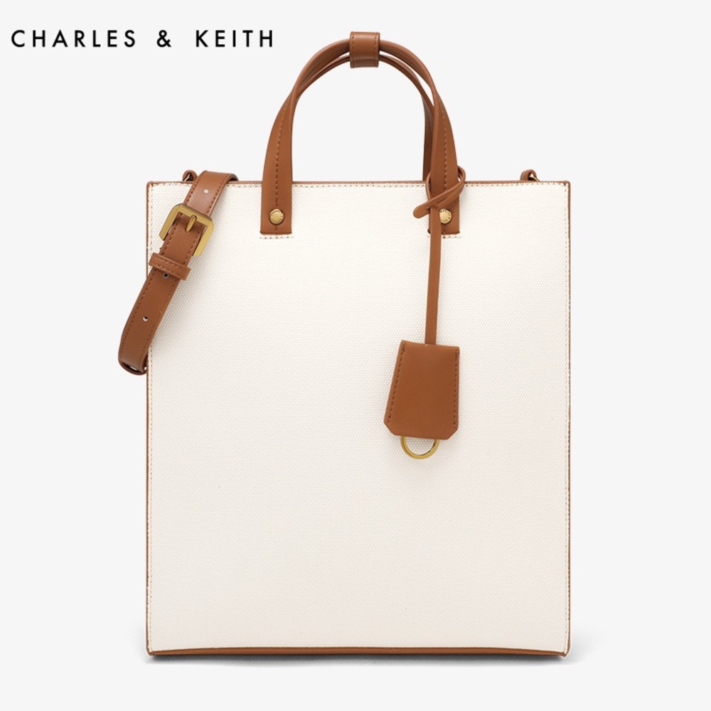 Charles keith structured tote bag
